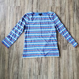 J.Crew Striped, 3/4 Sleeve Shirt in size small